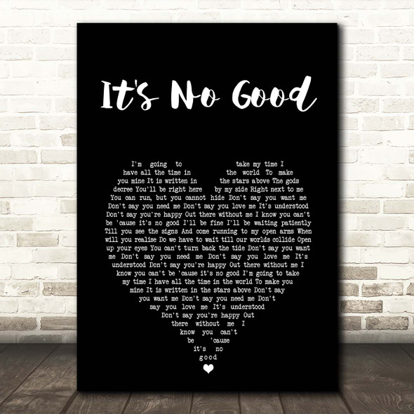 Depeche Mode It's No Good Black Heart Song Lyric Print