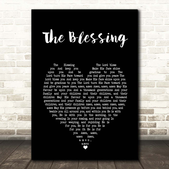 Elevation Church The Blessing Black Heart Song Lyric Print