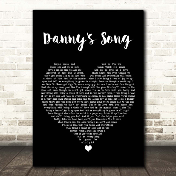 Loggins and Messina Danny's Song Black Heart Song Lyric Print