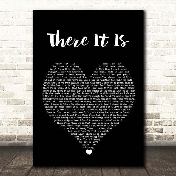 Shalamar There It Is Black Heart Song Lyric Print