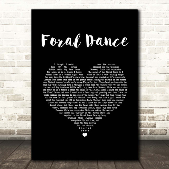 Terry Wogan Foral Dance Black Heart Song Lyric Print