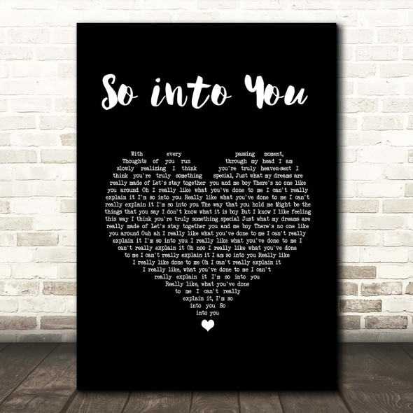 Donald Glover So into You Black Heart Song Lyric Print