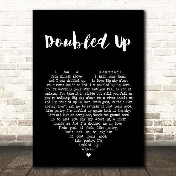 Heather Nova Doubled Up Black Heart Song Lyric Print