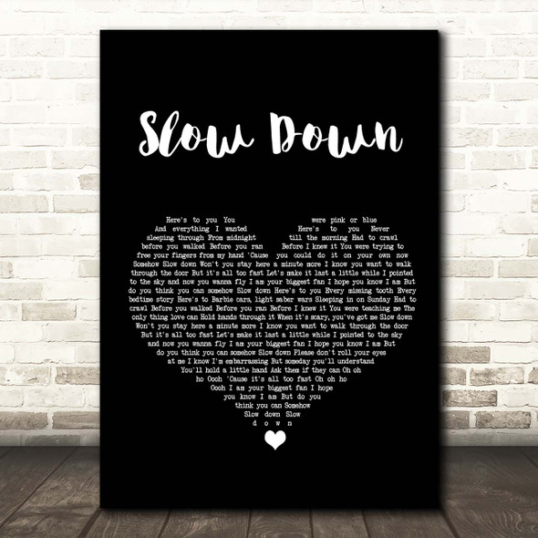 Nichole Nordeman Slow Down Black Heart Song Lyric Print