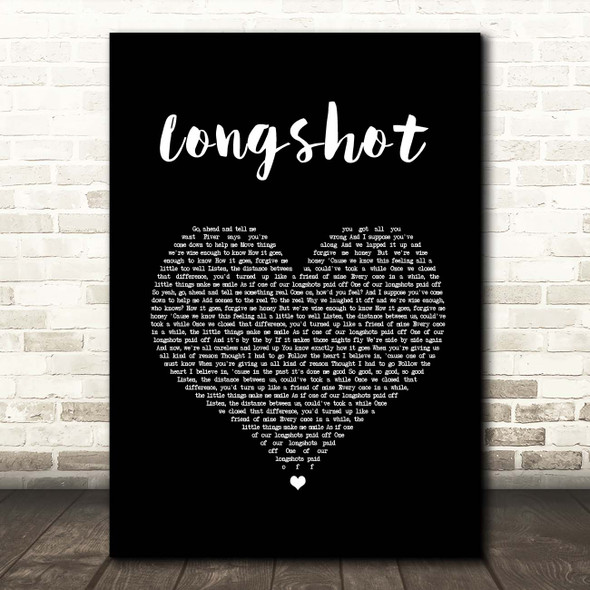 Catfish And The Bottlemen Longshot Black Heart Song Lyric Print