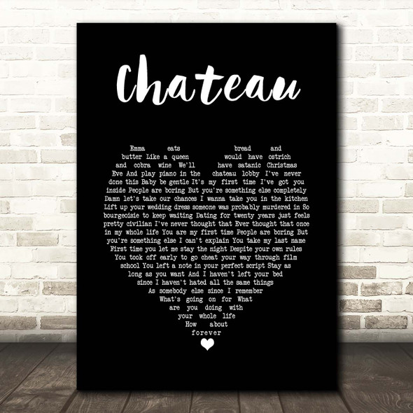 Father John Misty Chateau Black Heart Song Lyric Print