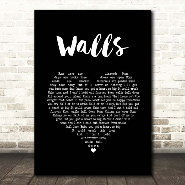 The Lumineers Walls Black Heart Song Lyric Print