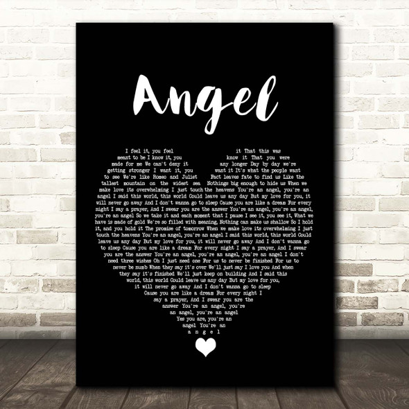 Leona Lewis Angel Black Heart Song Lyric Print