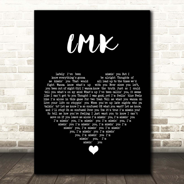 Lil XXEL LMK Black Heart Song Lyric Print