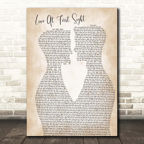 Kylie Minogue Love At First Sight Two Men Gay Couple Wedding Song Lyric Print