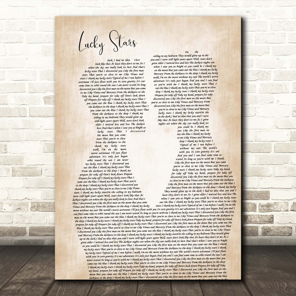 Lucy Spraggan Lucky Stars Two Men Gay Couple Wedding Song Lyric Print