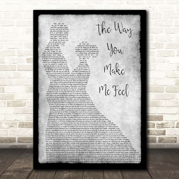 Donell Jones The Way You Make Me Feel Grey Man Lady Dancing Song Lyric Print