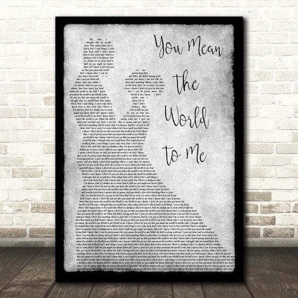 Freya Ridings You Mean The World To Me Grey Man Lady Dancing Song Lyric Print