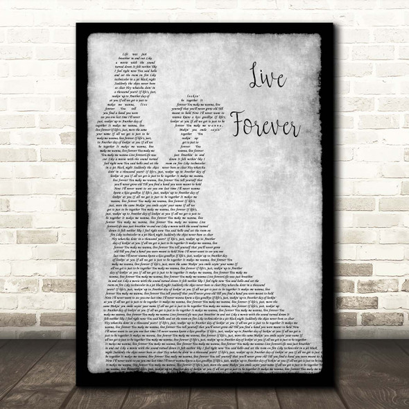 Kane Brown Live Forever Grey Man Lady Dancing Song Lyric Print