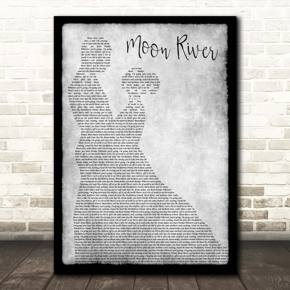 Andy Williams Moon River Grey Man Lady Dancing Song Lyric Print