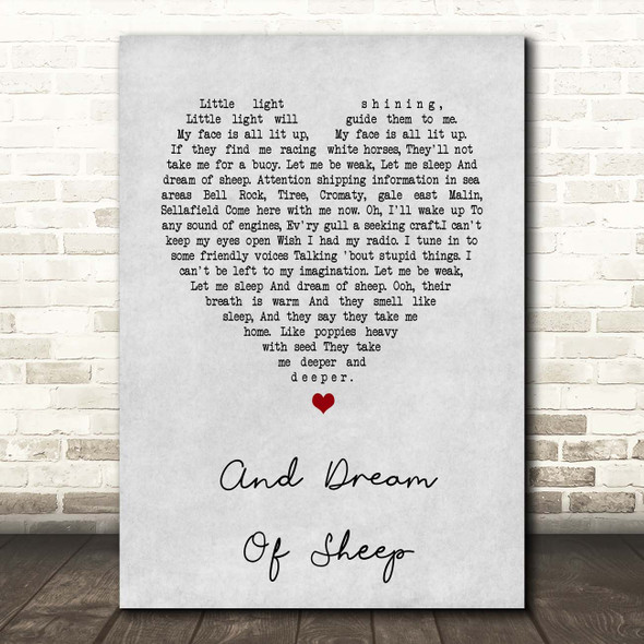 Kate Bush And Dream Of Sheep Grey Heart Song Lyric Print