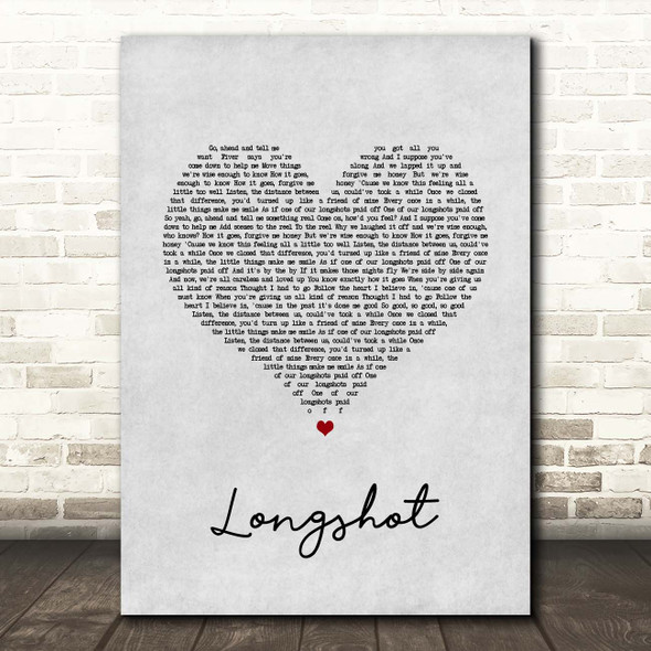 Catfish And The Bottlemen Longshot Grey Heart Song Lyric Print