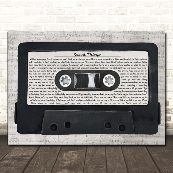Mary J Blige Sweet Thing Music Script Cassette Tape Song Lyric Print