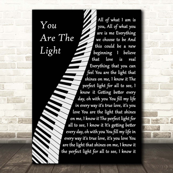 Chris Norman You Are The Light Piano Song Lyric Print