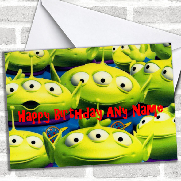 Toy Story Aliens Personalized Birthday Card