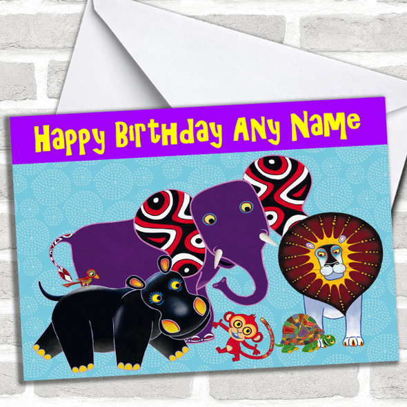 Tinga Tinga Personalized Birthday Card