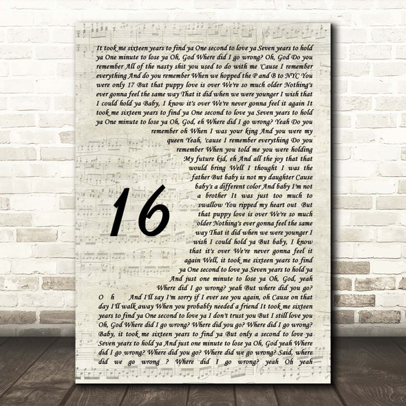 Highly Suspect 16 Vintage Script Song Lyric Print