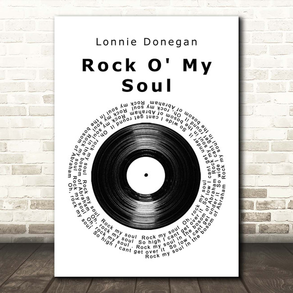 Lonnie Donegan Rock O' My Soul Vinyl Record Song Lyric Print