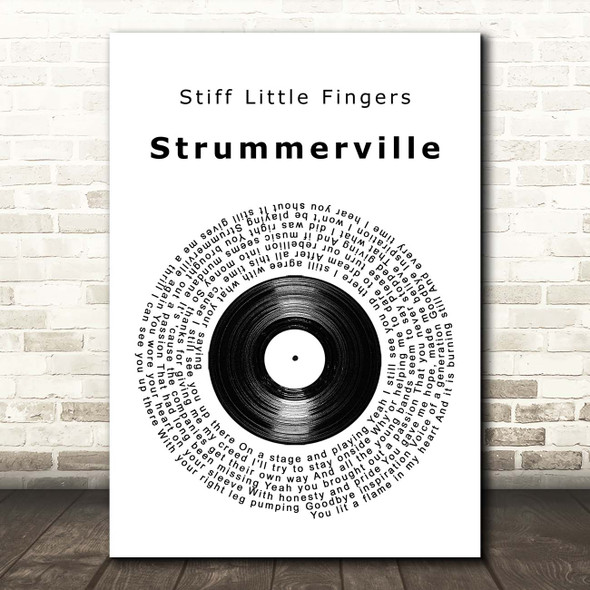 Stiff Little Fingers Strummerville Vinyl Record Song Lyric Print