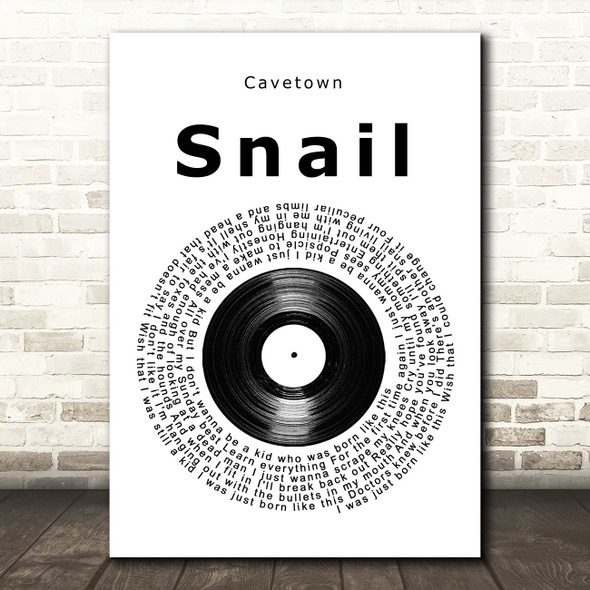 Cavetown Snail Vinyl Record Song Lyric Print