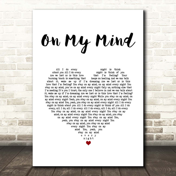 Disciples On My Mind White Heart Song Lyric Print