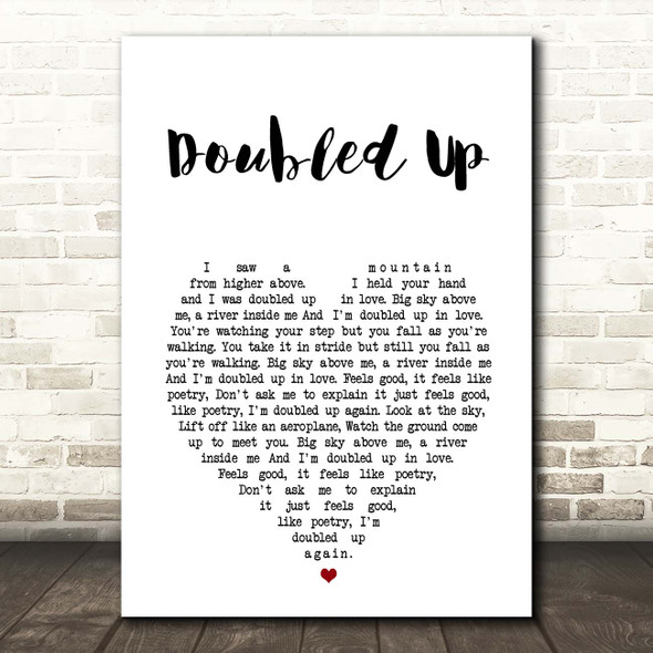 Heather Nova Doubled Up White Heart Song Lyric Print