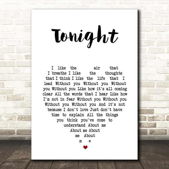 Angel Olsen Tonight White Heart Song Lyric Print