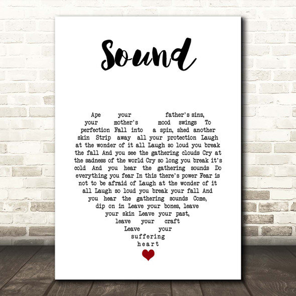 James Sound White Heart Song Lyric Print