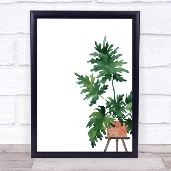 Watercolor Plant Stand Wall Art Print