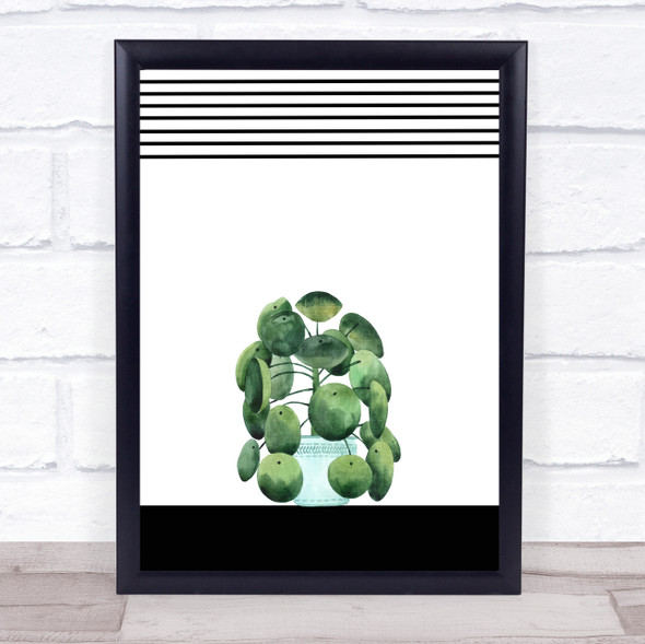 Watercolor Plant Stripes Wall Art Print