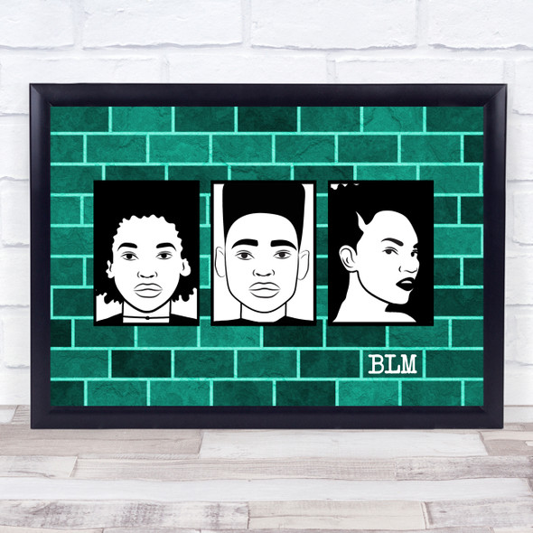 Black Lives Matter Wall Teal Wall Art Print