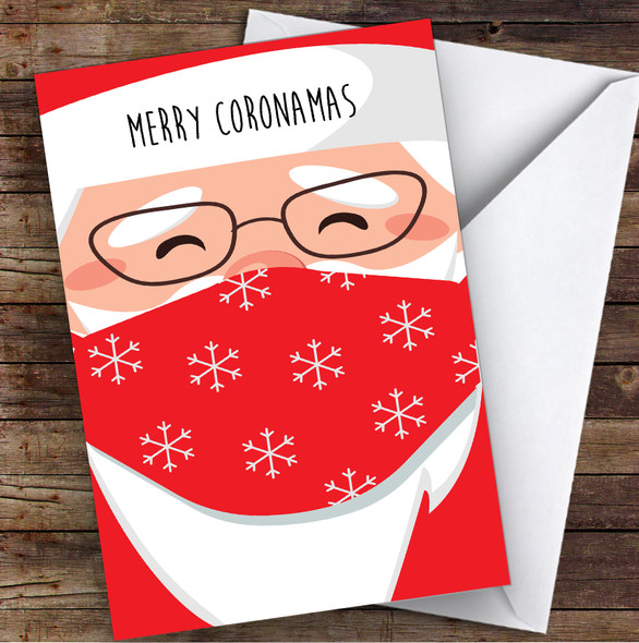 Funny Corona Merry Coronamas Lockdown Personalized Christmas Card