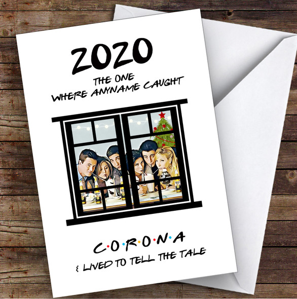 Friends 2020 The One Where Caught Corona Lockdown Christmas Card