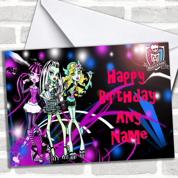 Monster High Personalized Birthday Card