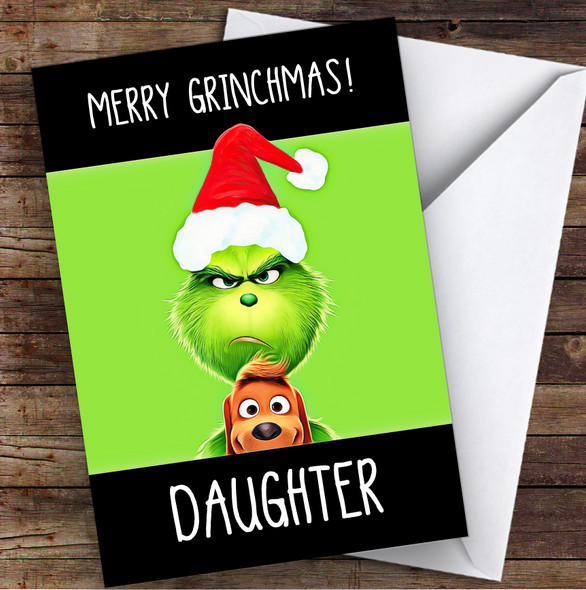 Daughter Grinchmas Personalized Christmas Card