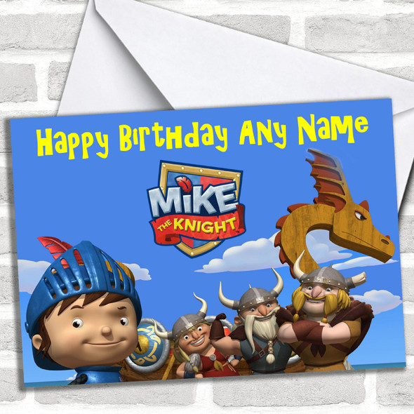 Mike The Knight  Personalized Birthday Card
