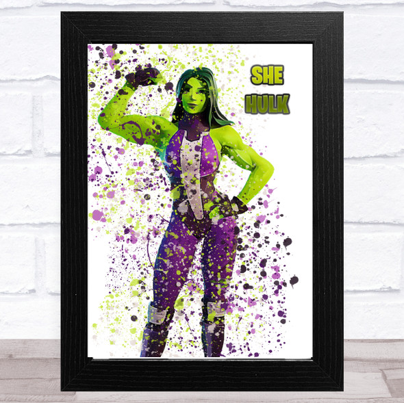 Splatter Art Gaming Fortnite She Hulk Kid's Room Children's Wall Art Print