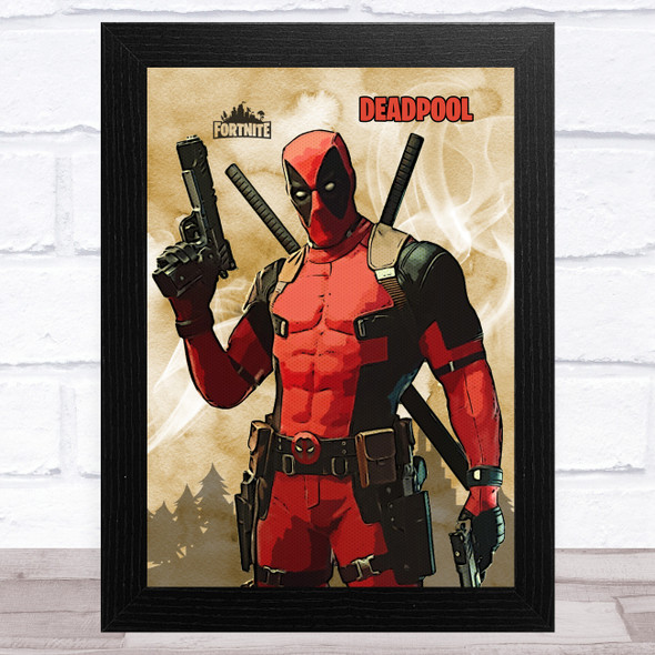 Deadpool Gaming Comic Style Kids Fortnite Skin Children's Wall Art Print