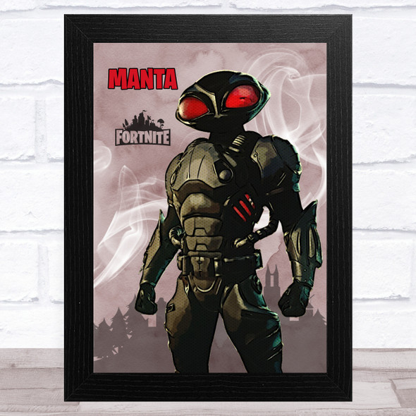 Manta Gaming Comic Style Kids Fortnite Skin Children's Wall Art Print