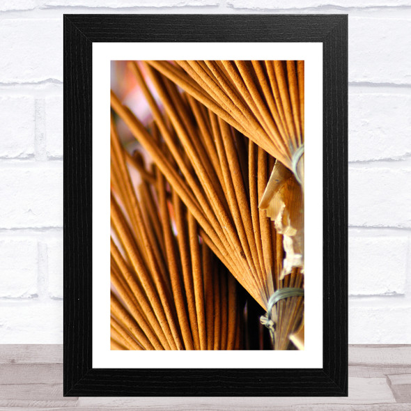 Bunch Of Incense Sticks Abstract Wall Art Print