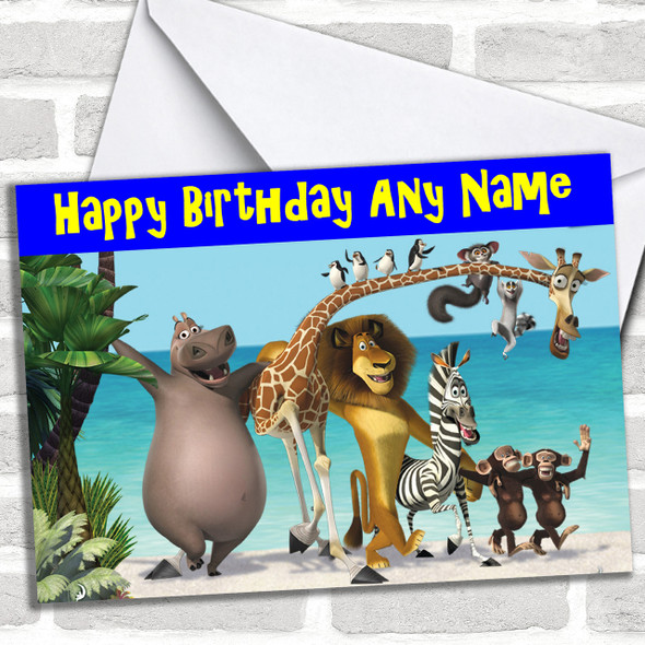 Madagascar Personalized Birthday Card