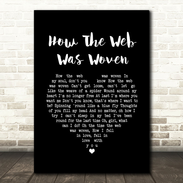 Elvis Presley How The Web Was Woven Black Heart Song Lyric Music Art Print