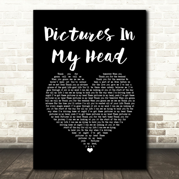 Westlife Pictures In My Head Black Heart Song Lyric Music Art Print