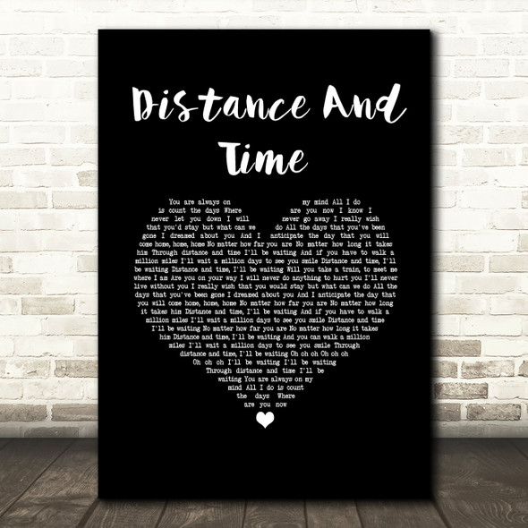 Alicia Keys Distance And Time Black Heart Song Lyric Music Art Print