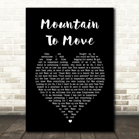 Nick Mulvey Mountain To Move Black Heart Song Lyric Music Art Print